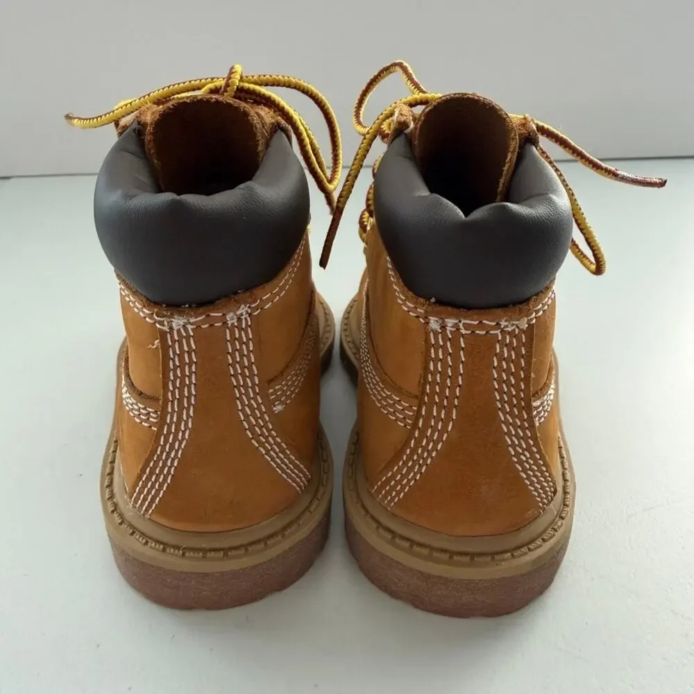 Timberland Toddler 12809 Classic Waterproof 6-Inch Wheat Leather Boots Size 6